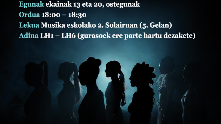 Udate gabean 'Ilargi berriak' abesteko entsegu irekia