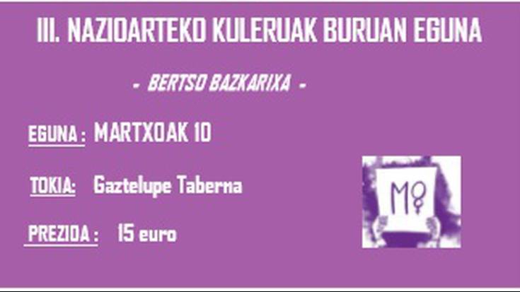 III. NAZIOARTEKO KULERUAK BURUAN EGUNA