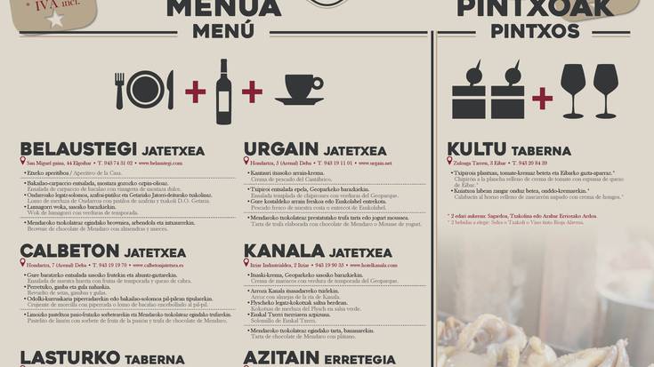 'Tripontziak' ekimen gastronomikoaren hirugarren edizioa, azaroaren 11tik 27ra Debabarrenean