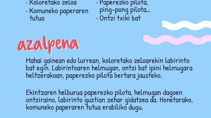 Ludotekako proposamena | Apirilak 22