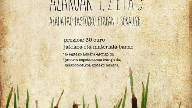 Zizare eta ur landare bidezko arazketa sistema nola egin ikasteko tailerra