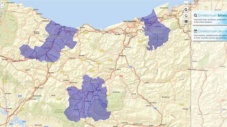 Debegesa, Oarsoaldea eta Goieki garapen agentziek enpresen mapa berria osatu dute GIS teknologia erabiliz