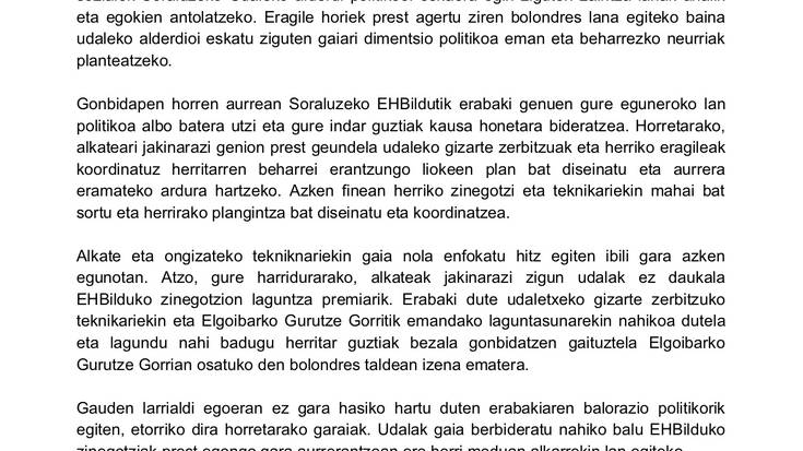 COVID19 birusa eta zaintza sareak Soraluzen