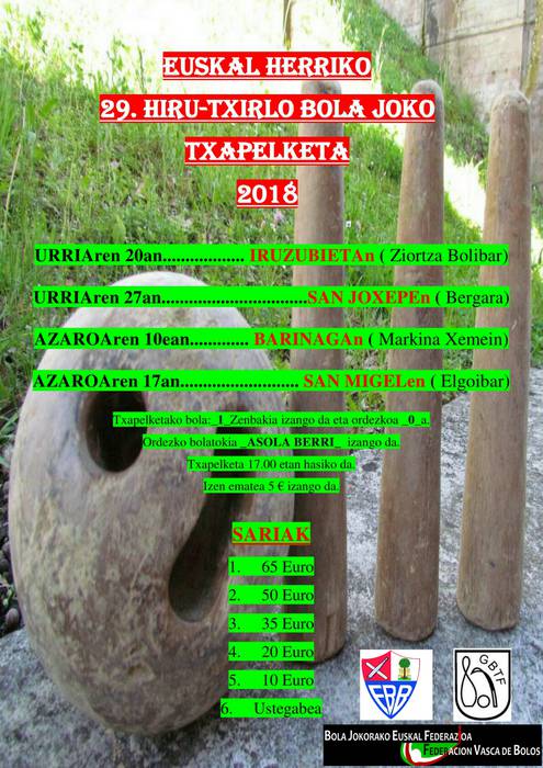 Euskal herriko 29. hiru txirlo txapelketa