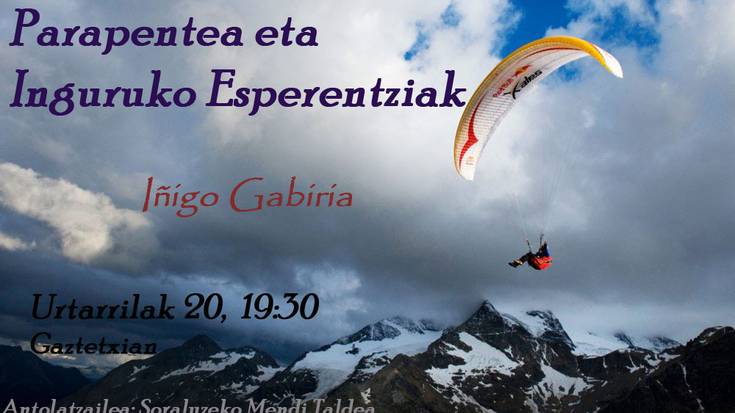 Parapentearen inguruko esperientziak 