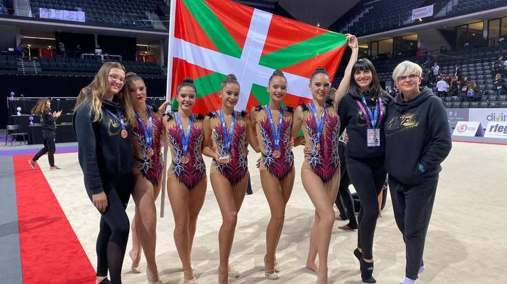 Paula Rasconek brontzezko domina eskuratu du gimnasia erritmikoko Espainiako txapelketan