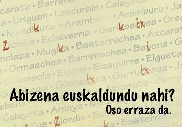 Abizenak euskalduntzeko gonbita