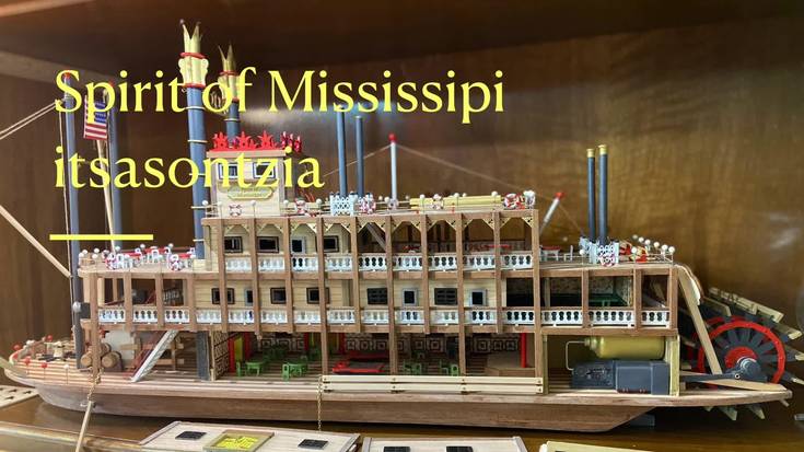 Spirit of Mississipi itsasontziaren maketa egin du Mikel Cruzek