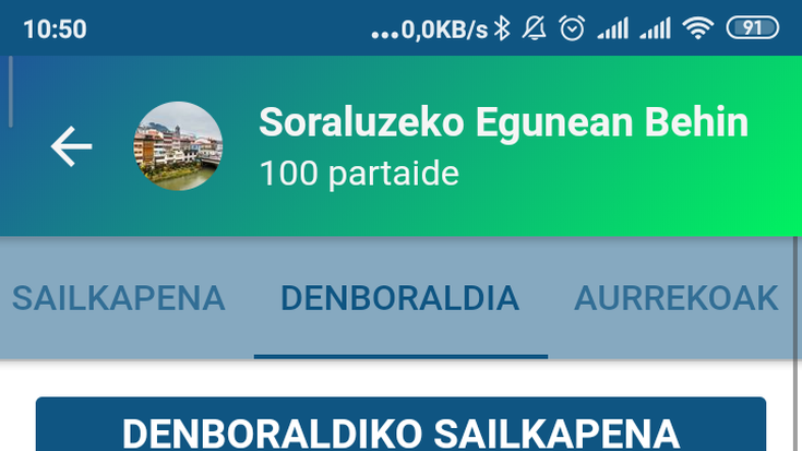 ‘Mendotz’ garaile Egunean Behin jokoaren lehen astean