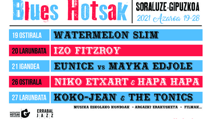 ZOZKETAK Blues Hotsak jaialdiko 5 kontzertutarako