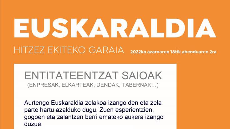 Euskaraldia: entitateendako aurkezpena
