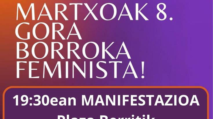 Martxoak 8: manifestazioa eta ekitaldia