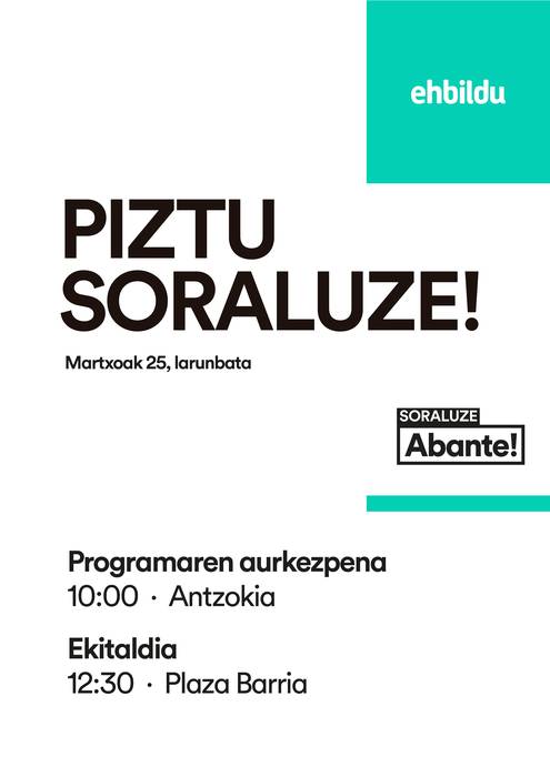 Zerrenda aurkezteko argazki erraldoia Plaza Berrian