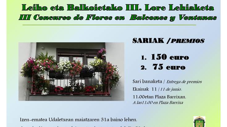 Balkoi eta leihoetako lore lehiaketa