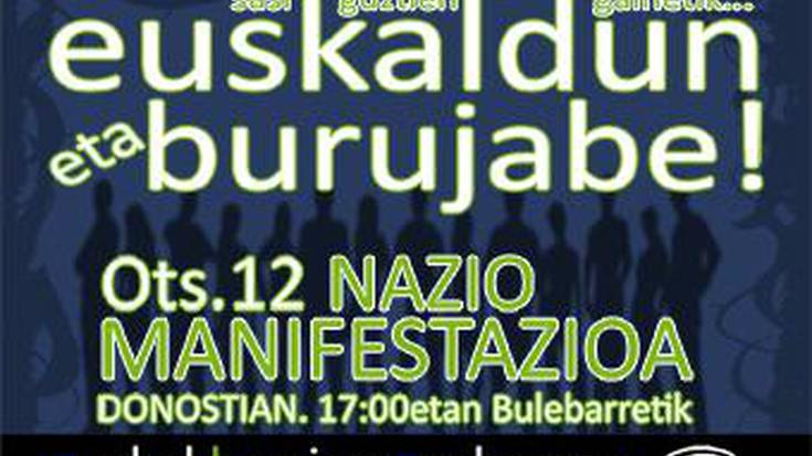 EHE-en manifestuarekin bat egin duten eragile eta norbanakoek talde argazkia aterako dute bihar