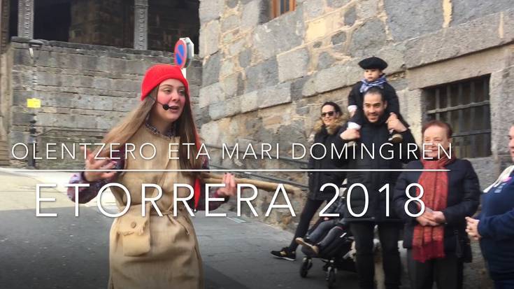 Olentzero eta Mari Dominginen etorrera bideoan