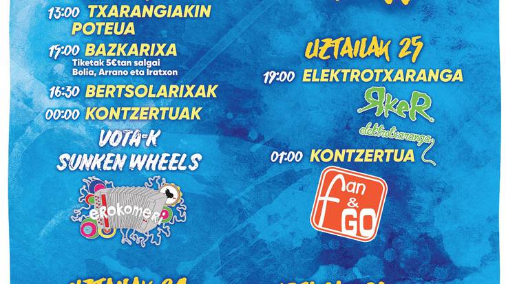 Zubiko txosnetako egitaraua