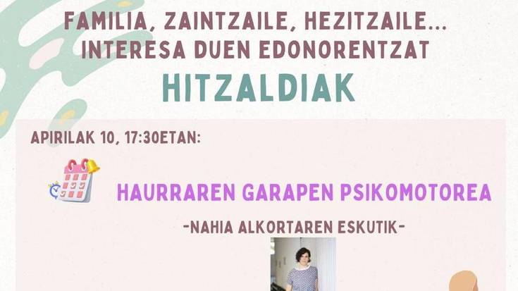 Hitzaldia: "Haurren garapen psikomotorea"