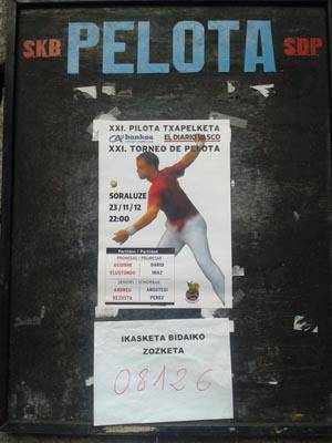 Pelota partiduak gaur eta bihar kiroldegian