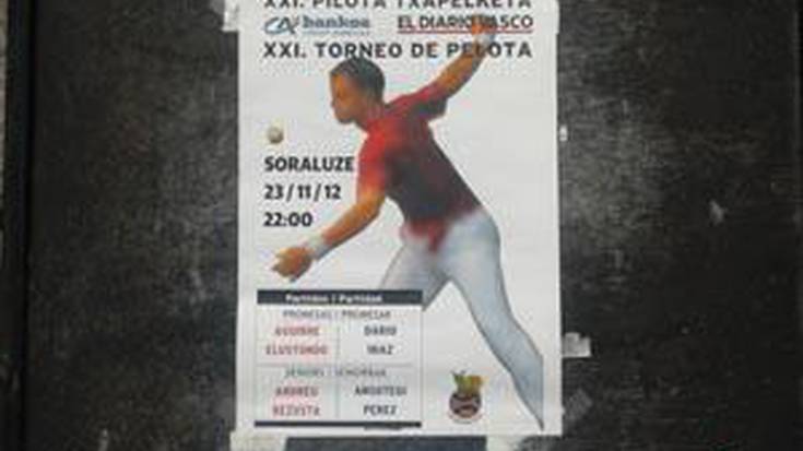 Pelota partiduak gaur eta bihar kiroldegian